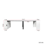 Modern Multifunctional Extendable Dining Table with Outlet, Space Saving Expanding Table with Storage for Party, Weddings, Meetings, Celebrations - Grand Goldman Shop