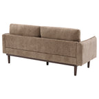 Modern Style Loveseat Sofa 75.75' with Spacious Seating, Brown Chenille Upholstery, Rubber Wood Legs, 2-Seater Couch - Grand Goldman Shop