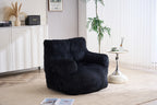 010-Soft Fluffy Corduroy Fabric Bean Bag Chair Filled With Memory Sponge,Black - Grand Goldman Shop