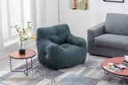 010-Soft Teddy Fabric Tufted Foam Bean Bag Chair With Teddy Fabric Green - Grand Goldman Shop