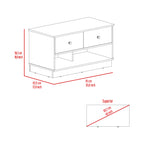 Tulip Storage Bench, Two Drawers, Two Shelves - Grand Goldman Shop