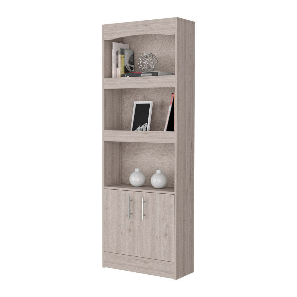 Durango Bookcase, Three Shelves, Double Door Cabinet - Grand Goldman