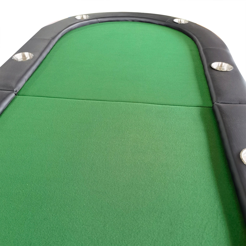 INO Design 73' Foldable Poker Table with Cup Holders #16364 Green - Grand Goldman