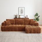 Chenille L-Shape Luxury Sectional Oversized Sofa,Mnimalist Design,Comfy Sleeper Couch for Living Room,Apartment&Reception Spaces,No Assembly Required - Grand Goldman Shop