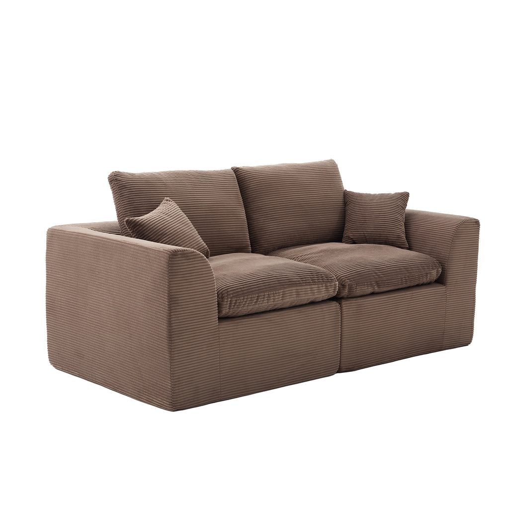 UNITED WE WIN Modular Sectional Sofa Cloud Couch,Comfy Cloud Modern Sofa,2 Seater with Cushion Covers Removable Furniture for Living Room Bedroom Apartments Dorms,No Assembly Required - Grand Goldman Shop