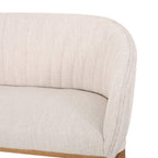 Mid Century Modern Loveseat with Channel Stitched Backrest - Grand Goldman Shop