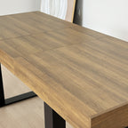 Rectangle extendable dining table for 6-10 people aged effect wood and black 160-200 cm - Grand Goldman Shop