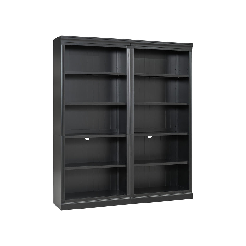 83' Tall Wood Bookcase Suite with light strip ,5-Tier Home Decor Bookcase Suite with Adjustable Shelves,Storage Organizer,Fre