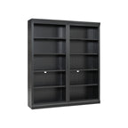83' Tall Wood Bookcase Suite with light strip ,5-Tier Home Decor Bookcase Suite with Adjustable Shelves,Storage Organizer,Fre
