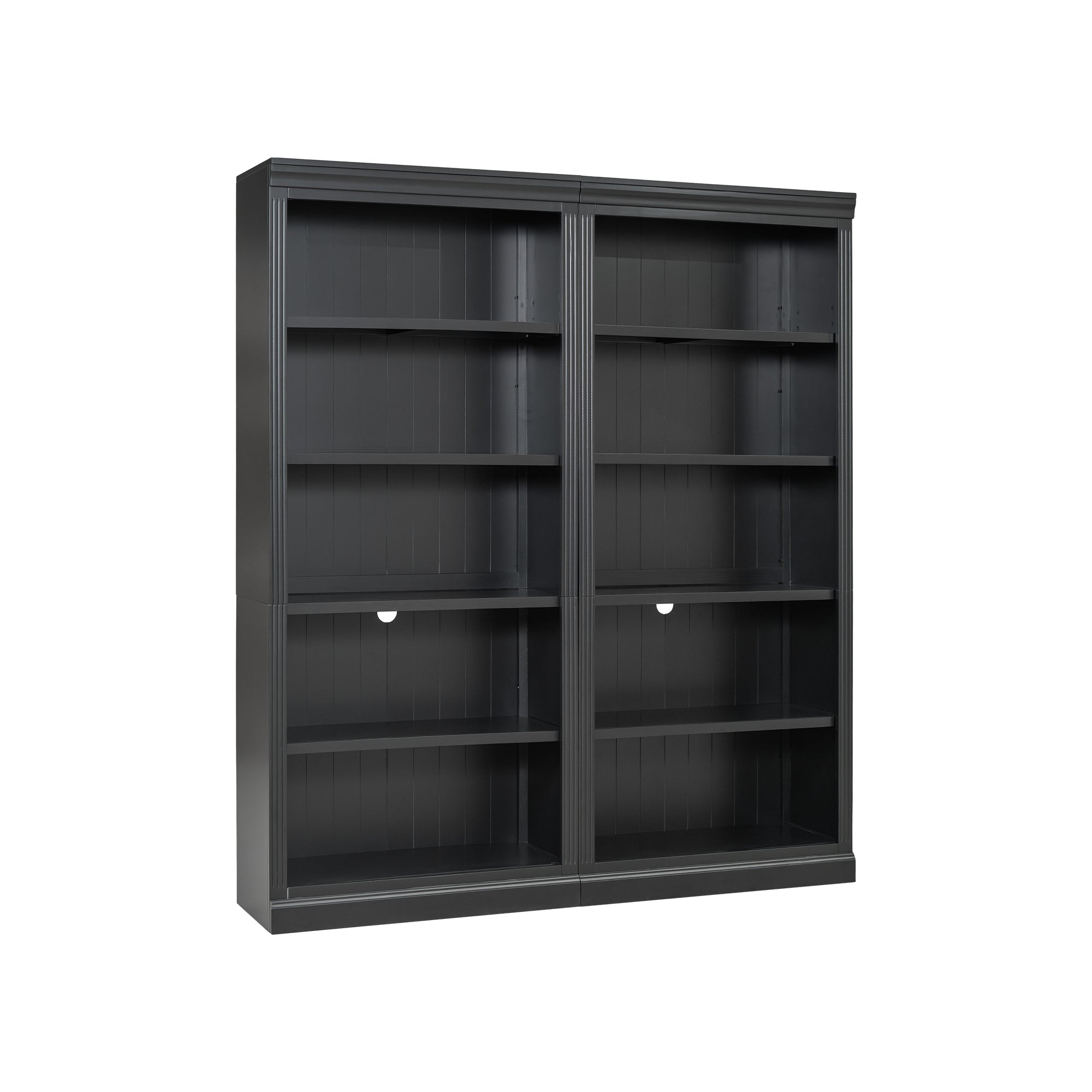 83' Tall Wood Bookcase Suite with light strip ,5-Tier Home Decor Bookcase Suite with Adjustable Shelves,Storage Organizer,Fre