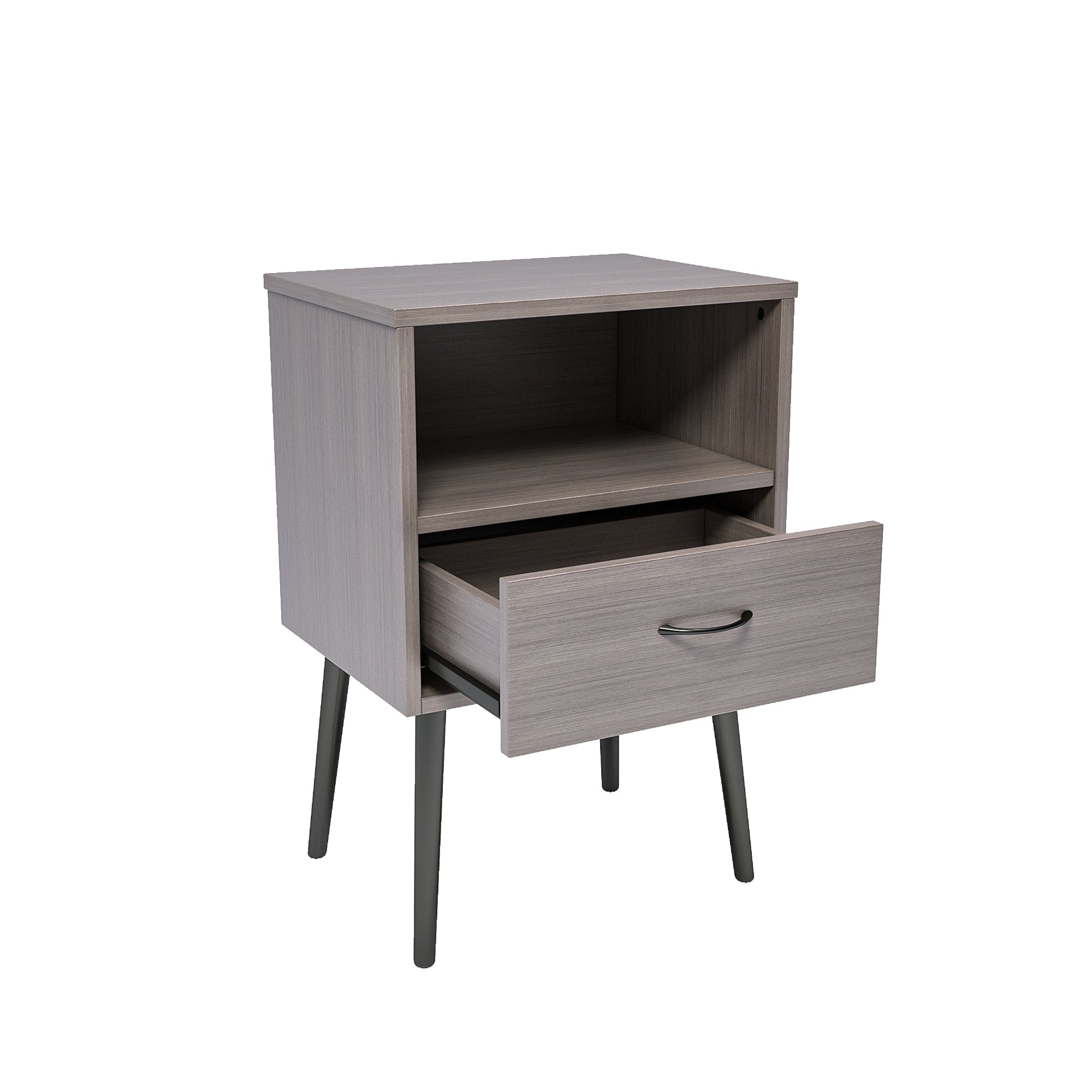 Two sets of Nightstand,modern style bedside table, With storage drawers and open wooden shelves, Suitable for living rooms, Bedrooms and small spaces. Decorative bedside tables in two sets, Easy to as - Grand Goldman Shop