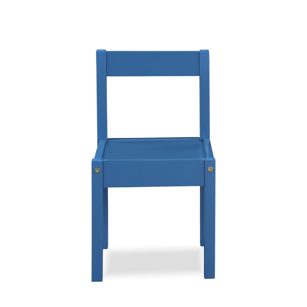 Gibson 3-Piece Dry Erase Kids Table & Two Chair Set, Dark Blue - Grand Goldman