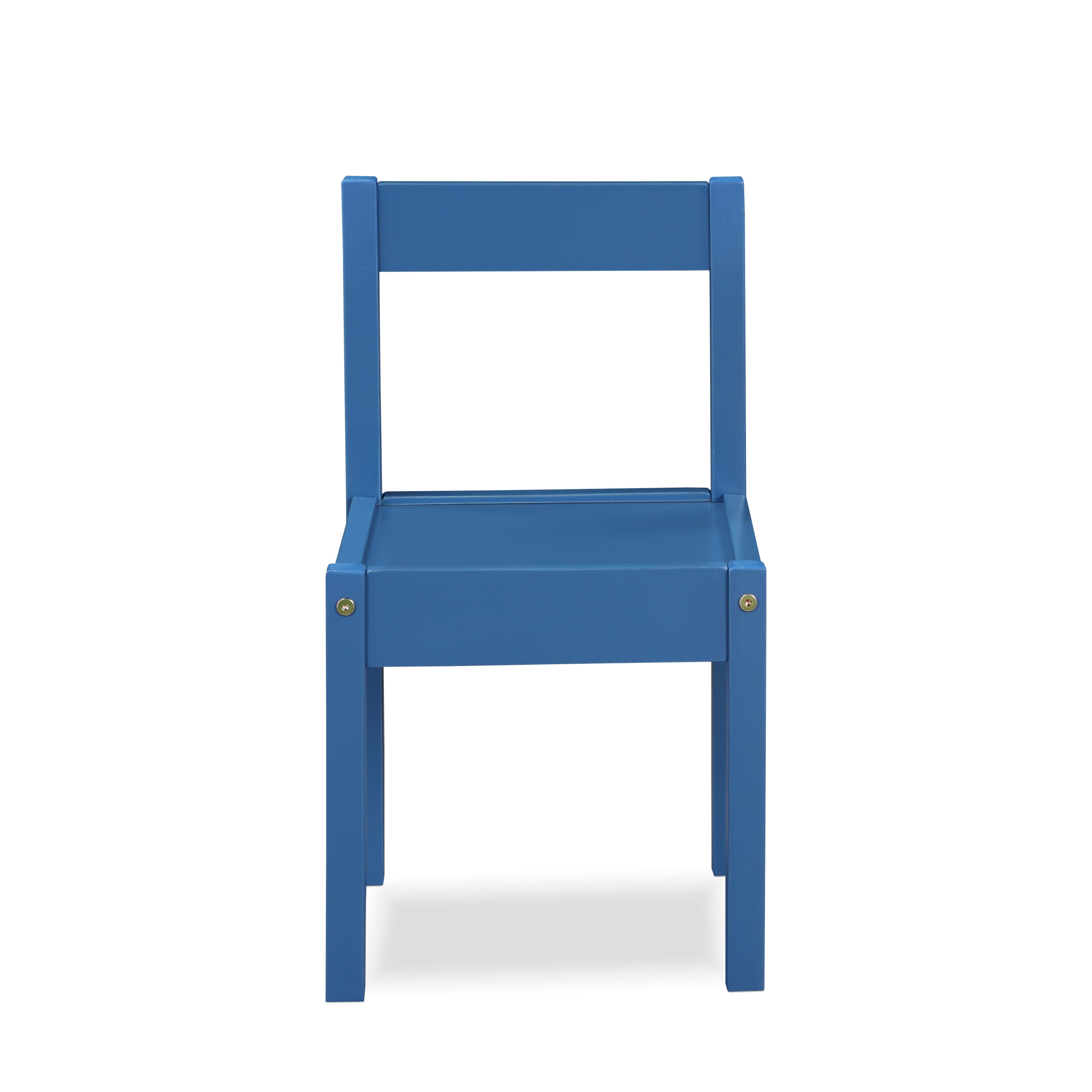 Gibson 3-Piece Dry Erase Kids Table & Two Chair Set, Dark Blue - Grand Goldman