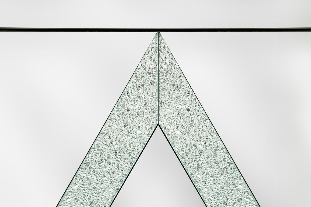Storage Cabinet With Mirror Trim And Diamond Shape Design  Spliced Combination For Living Room, Dining Room, Entryway, Kitchen - Grand Goldman Shop