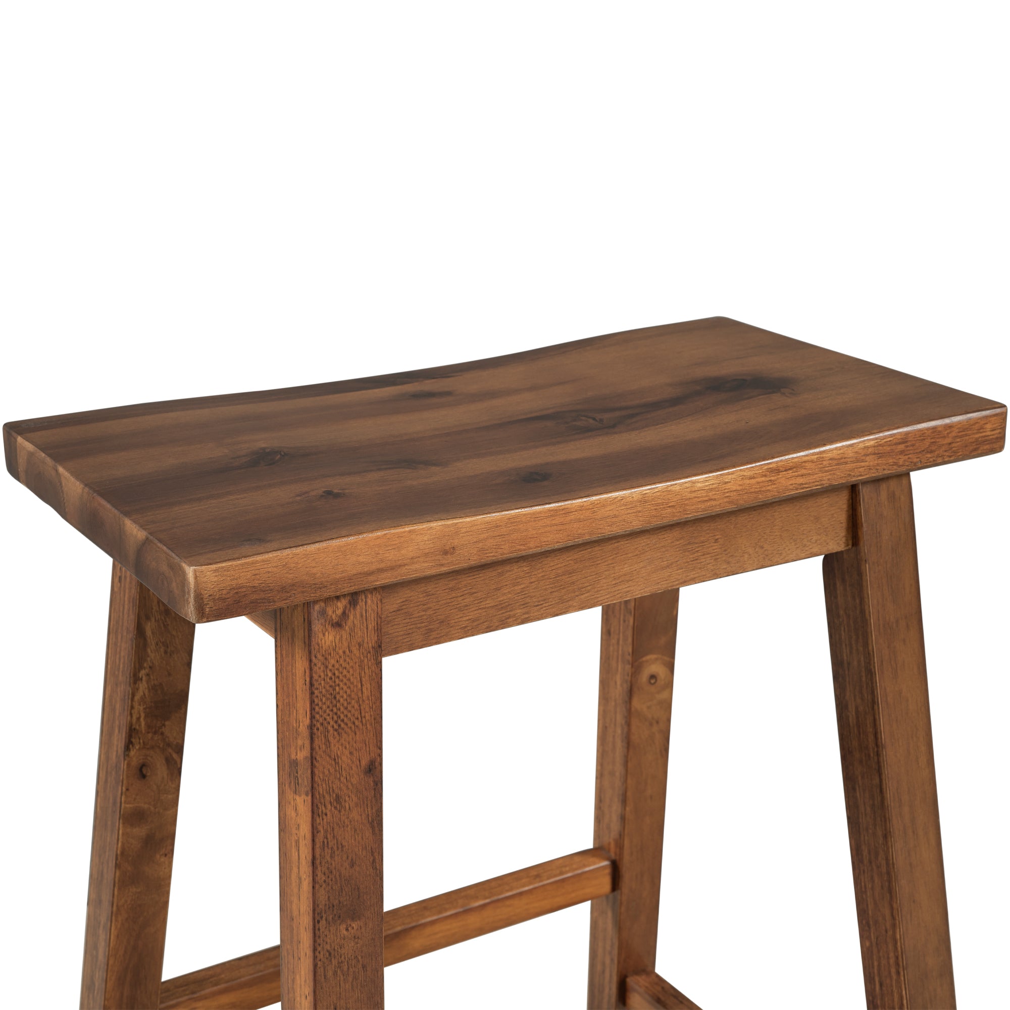 TOPMAX Rustic 3-piece Stationary Kitchen Island Set with Butcher Block and Seating, Walnut and Cream White - Grand Goldman Shop