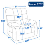 Lift Recliner Chair Heat Massage Dual Motor Infinite Position Up to 350 LBS Large Electric Power Lift Recliners with Power-Remote, Medium-firm and Heavy duty, Blue - Grand Goldman Shop