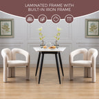 Contemporary Designed Velvet Fabric Upholstered Accent/Dining Chair /Barrel Side Chairs Kitchen Armchair for Living Room set of 2 (Beige Velvet) - Grand Goldman Shop
