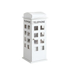 11.5' Tall Leather Jewelry Box, British Telephone Design, White - Grand Goldman Shop