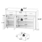 Three Doors Side Table-White - Grand Goldman Shop