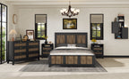 4-Pieces Bedroom Sets, Queen Size Farmhouse Platform Bed with Wooden Strip Stickers Decoration, Storage Nightstand and Dresser with Metal Handle, Black(Old SKU: HL000191AAB) - Grand Goldman Shop