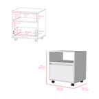 Milford 2 Piece Bedroom Set, Nightstand + Dresser, White - Grand Goldman Shop
