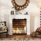 Fireplace Mantel, Freestanding Fireplace Surround with Leg for Electric Fireplaces - Grand Goldman Shop