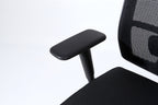 Complus Polyester Seat Pro Ergonomic High Back Office Task  Mesh Chair 27'H in Black Color With Arms - Grand Goldman