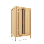 Natural Bamboo Freestanding Storage Cabinet with Door and Shelf for Bathroom, Living Room, Kitchen - Grand Goldman Shop