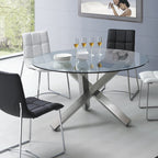 size:18.11 inch.Tempered glass table top round transparent table surface round glass table top round glass sheet. - Grand Goldman Shop