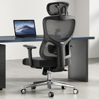 Ergonomic Office Chair,Mesh Desk Chair with Adjustable Lumbar Support and Headrest,Comfy Computer Chair with 3D Armrest Recli