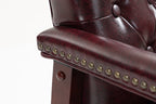 Leather Reception Guest Chairs  W/Padded Seat and Arms Ergonomic Mid-Back Office Executive Side Chair for Meeting Waiting Roo