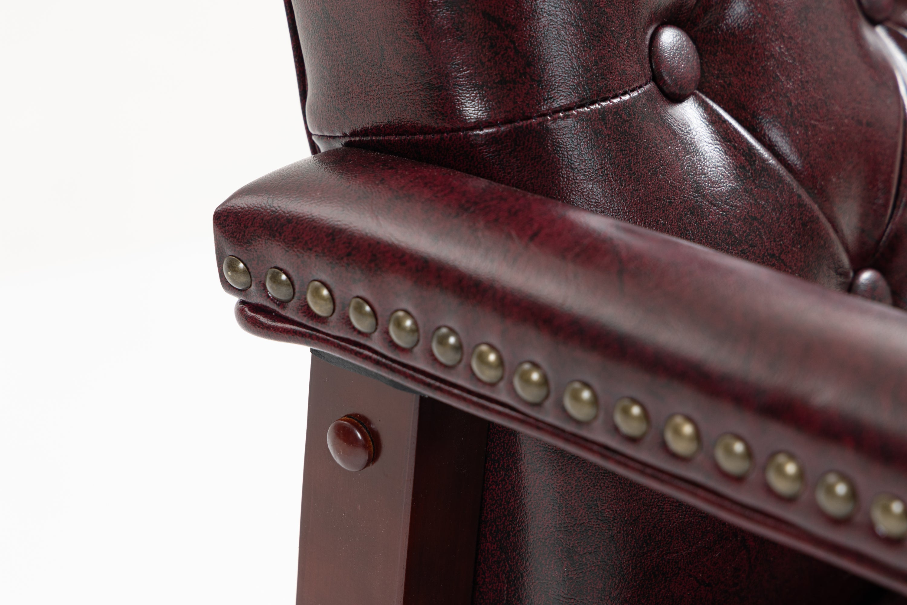 Leather Reception Guest Chairs  W/Padded Seat and Arms Ergonomic Mid-Back Office Executive Side Chair for Meeting Waiting Roo