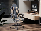 Gaming Chair, Ergonomic Computer Chair with Footrest and Massage Lumbar Support, Height Adjustable Swivel Video Game Chair fo