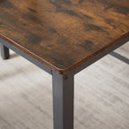 Dining Table Set, Bar Table with 2 Dining Benches, Kitchen Table Counter with Chairs, Industrial for Kitchen Breakfast Table, Living Room, Party Room, Rustic Brown and Black,43.3″L x23.6″W x 29.9″H - Grand Goldman Shop