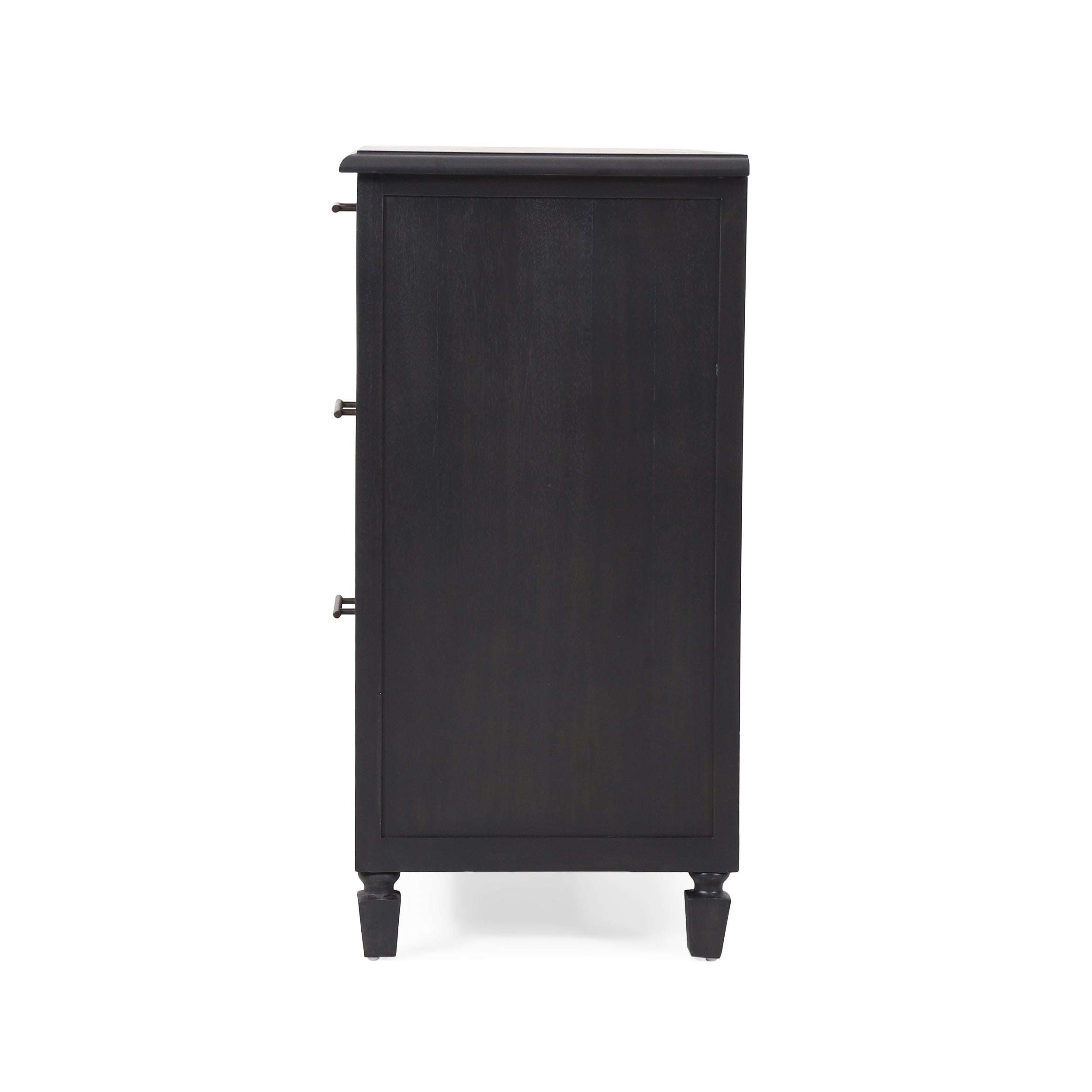 Newell Rustic Acacia Wood and Cane 3 Drawer Dresser - Grand Goldman Shop