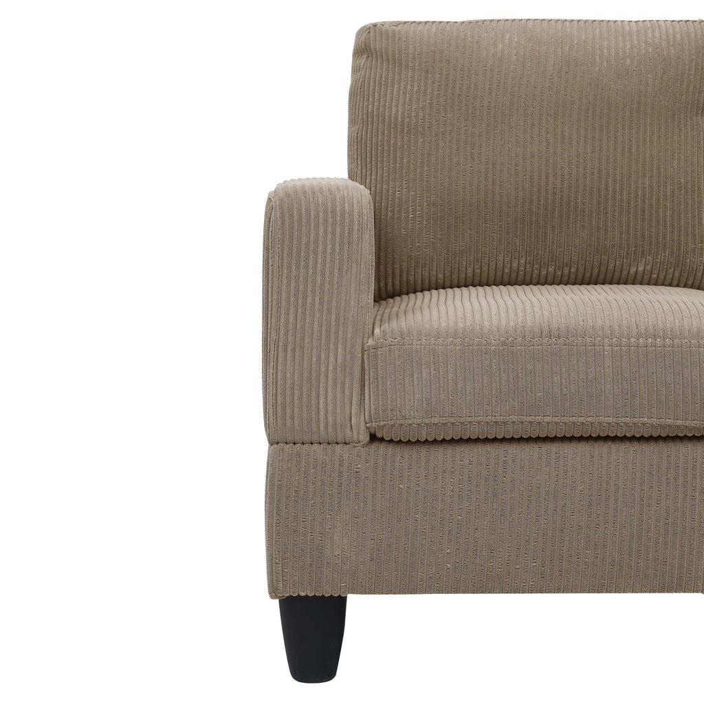 Savannah Modular Corduroy Sectional Sofa with Ottoman - Grand Goldman Shop