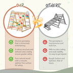 9-in-1 Foldable Kids Climbing Frame & Slide, Wooden Toddler Playground with Swing, Monkey Bars, Climbing Rock, Abacus Game – 