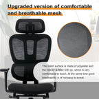 Ergonomic Office Chair with Footrest, High-back Computer Chair with Dynamic Lumbar Support, 2D Headrest & 4D Armrests, Sponge