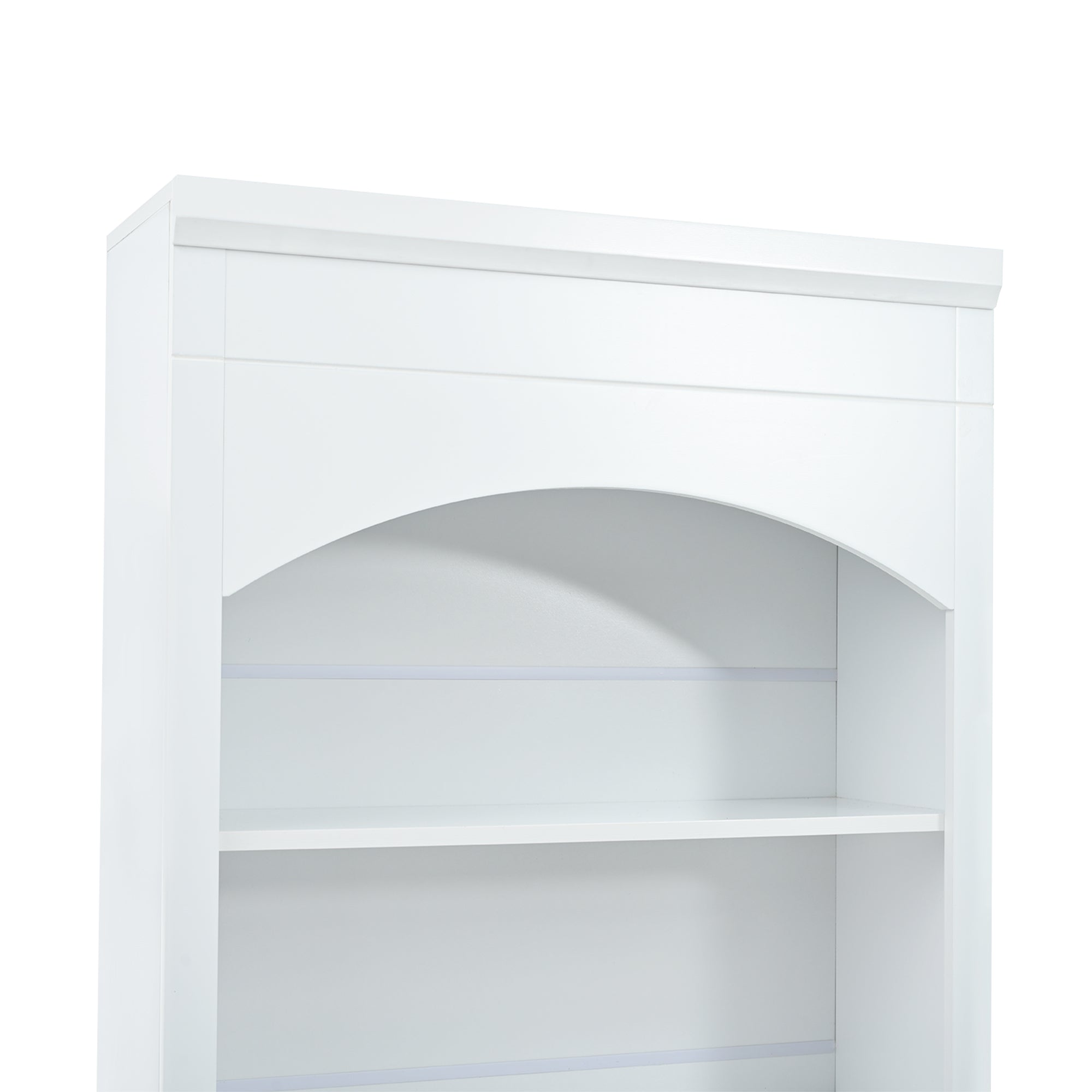 [Assembly Video Provided] TOPMAX Modern 83.7inch High Kitchen Pantry, Freestanding Tall Kitchen Hutch with Faux Marble Top, Display Cupboard Cabinet with 5 Storage Drawers and Adjustable Shelf, White - Grand Goldman Shop
