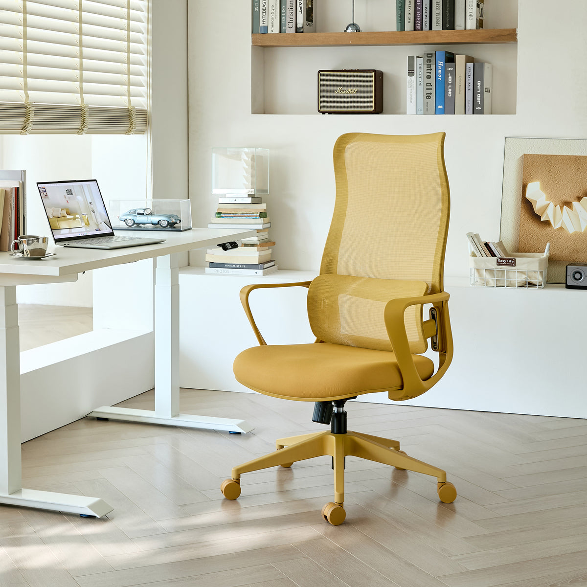Ergonomic Colorful Office Chair 350LBS Home Office Mesh Breathable High Back, With Adjustable Lumbar Support Computer Chair, 