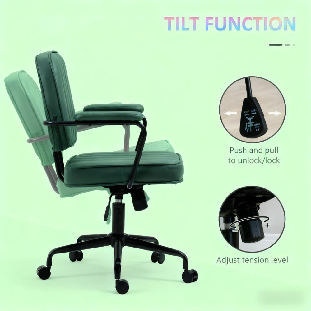 Office Chair, Adjustable for Home & Office, Comfy Seating with Stylish Retro Vibe - Grand Goldman