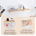 Laundry Room Folding Table Wall Mounted Folding Table for Small Spaces,Fold Down Desk,Workbench,Addition to Garage & Shed/Home Office/Laundry Room/Home Bar/Kitchen & Dining Room,45*22*6.5 inches. - Grand Goldman Shop