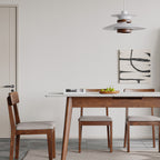 Walnut Solid Oak and White Slate Telescopic Dining Table for 6-8 People, Wood (Walnut Color) - Grand Goldman Shop