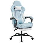 Gaming chair, Computer Chair Ergonomic Chair with Footrest Office Chair Ergonomic Computer Chair with Lumbar Backrest Bluewhi