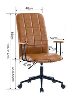 Antique black PU leather color office chair 2SETS, with armrest, high backrest,360 degree swivel , up and down adjustable gas