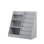 Kids Bookshelf and Toy Storage Organizer, Multifunctional 4 Tier Wooden Kids Book Shelf with  Bookcase Display Stand in Kids 
