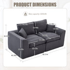 UNITED WE WIN Modular Sectional Sofa Cloud Couch,Comfy Cloud Modern Sofa,2 Seater with Cushion Covers Removable Furniture for Living Room Bedroom Apartments Dorms,No Assembly Required - Grand Goldman Shop