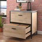 Lateral File with Large Drawers, Brown finish - Grand Goldman