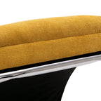 Ergonomic Linen Massage Chaise Lounge with Remote Control, Mustard Color, 5 Modes for Office, Living Room, Bedroom - Grand Goldman Shop