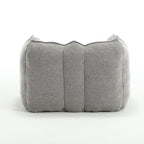Soft Chenille Bean Bag Chair with High Resilient Foam for Living Room and Bedroom, Comfortable Square Lazy Sofa with Footstool for Adults - Grand Goldman Shop